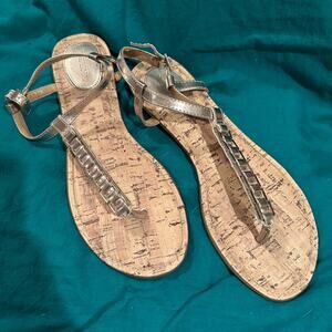 Merona gold chain sandals sz 9